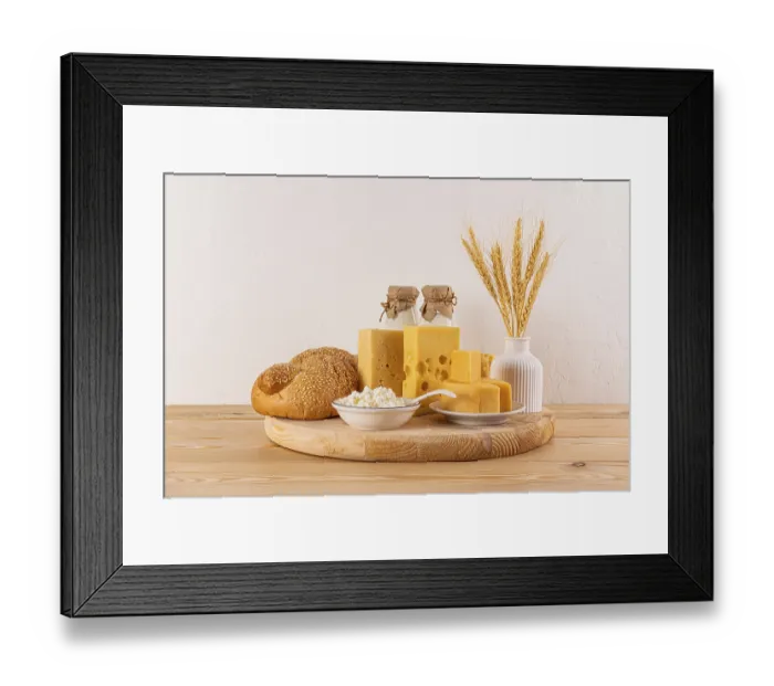 Framed Print : Shavuot Dairy Products Print Framed Print : Shavuot Dairy Products Print