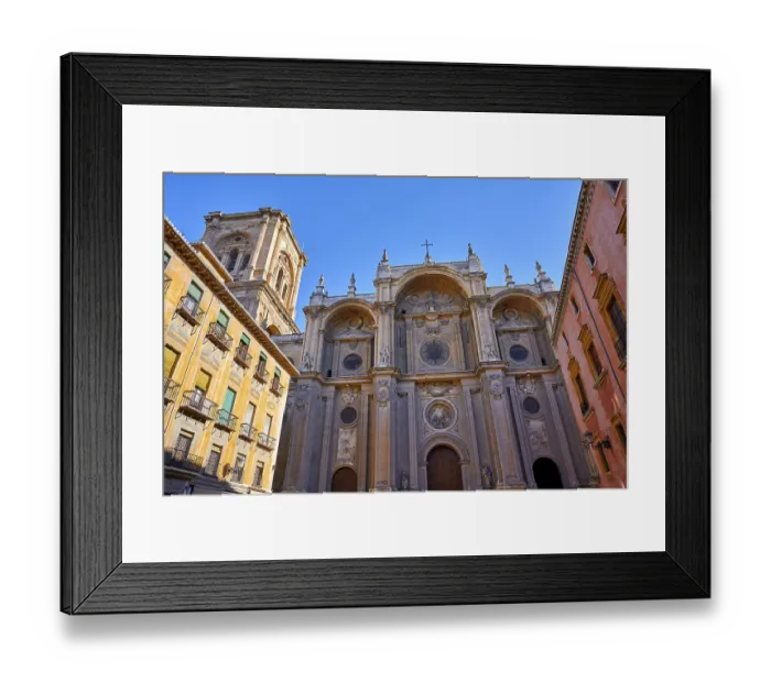 Framed Print : Granada Cathedral Facade Print Framed Print : Granada Cathedral Facade Print