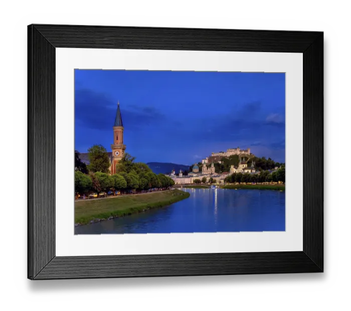 Framed Print : Salzburg Nighttime Print Framed Print : Salzburg Nighttime Print