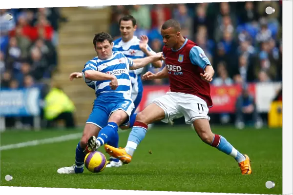 Intense Barclays Premier League Clash: Aston Villa vs. Reading - February 2008