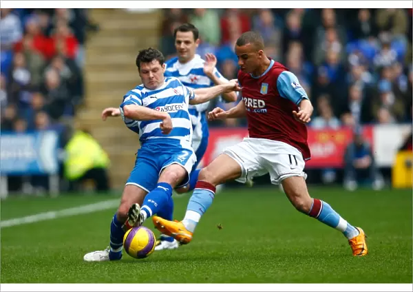Intense Barclays Premier League Clash: Aston Villa vs. Reading - February 2008