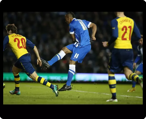 Brighton's Chris O'Grady Scores Stunning Goal Against Arsenal in FA Cup Match, January 2015