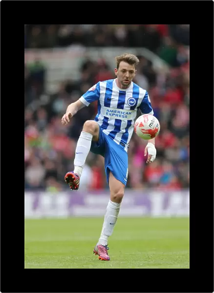 Dale Stephens: Intense Concentration during Middlesbrough vs. Brighton & Hove Albion Championship Clash, May 2015