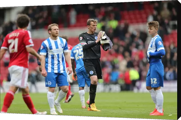 Christian Walton Appreciates Fan Support: Middlesbrough vs. Brighton & Hove Albion (2015)