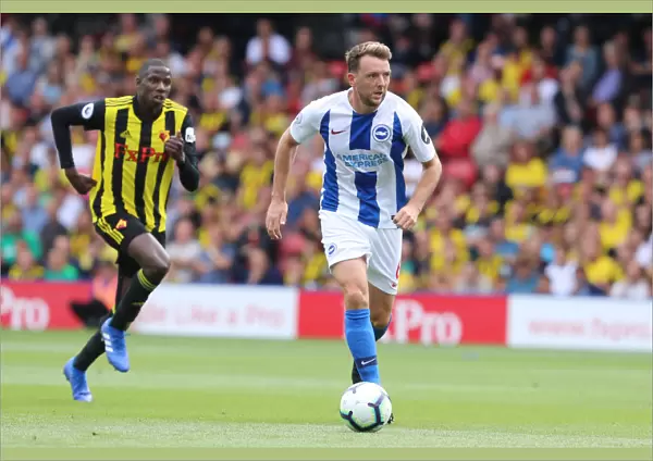 Dale Stephens in Action: Watford vs. Brighton and Hove Albion, Premier League (11th August 2018) - Midfielder's Determined Performance