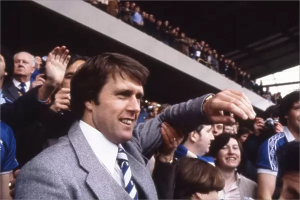Chelsea's Bittersweet Victory: Geoff Hurst Celebrates with Fans after 3-0 Win over Oldham Athletic, 1980
