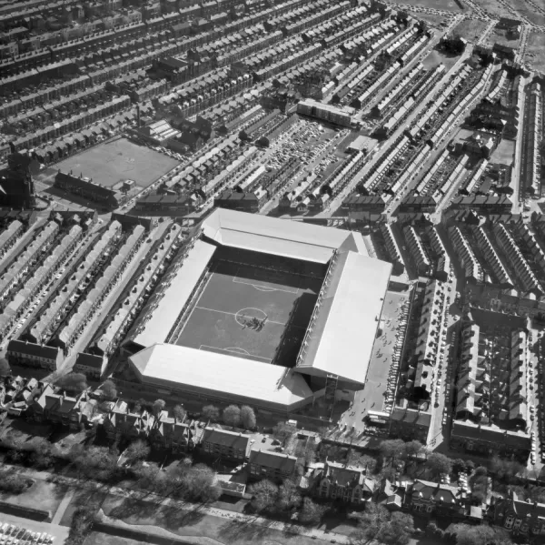 Anfield Stadium Aerial View Print, Liverpool Art Prints