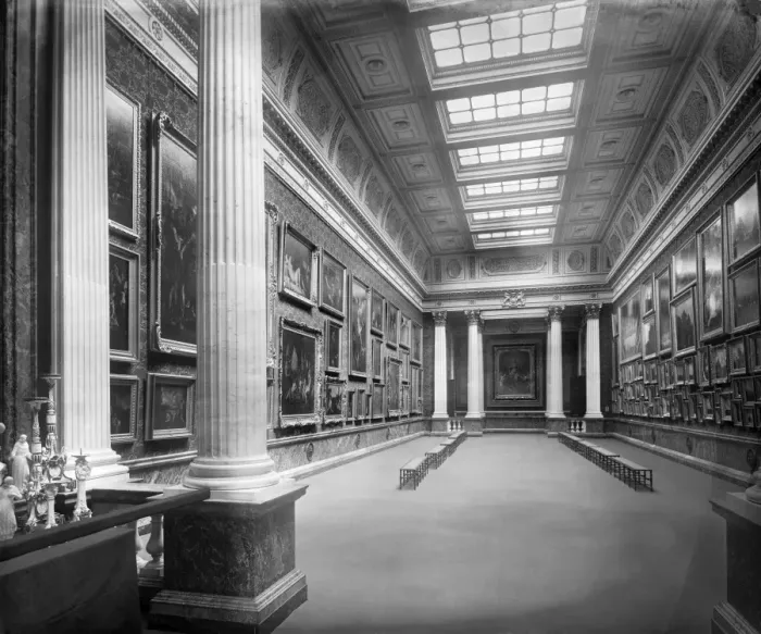 Framed Print : Bridgewater House Gallery Print, Interior with Titian's Diana and Actaeon Framed Print : Bridgewater House Gallery Print, Interior with Titian's Diana and Actaeon