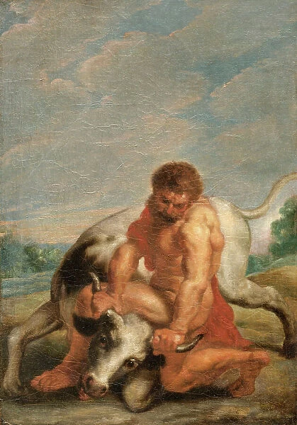 Hercules Wrestling with Achelous in the form of a Bull N090613
