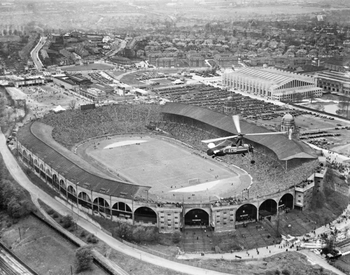 Framed Print : Wembley Stadium Aerial Print 1935 Framed Print : Wembley Stadium Aerial Print 1935