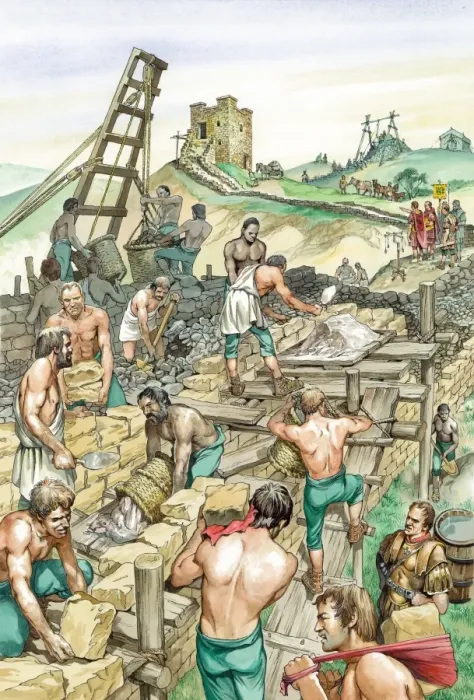 Framed Print : Hadrian's Wall Construction Print IC048_001