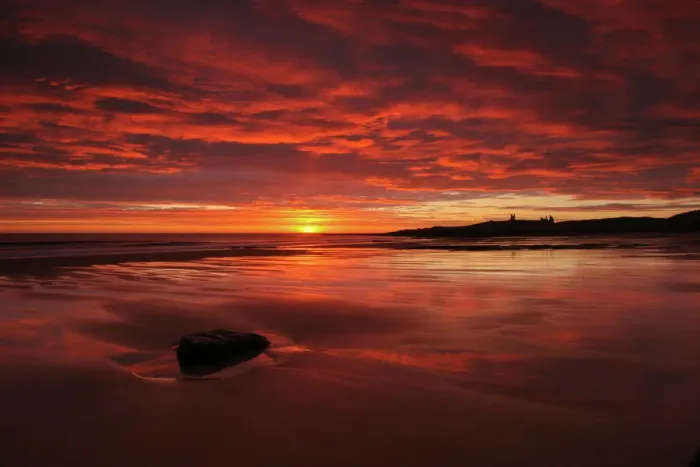Framed Print : Dunstanburgh Sunrise Print Framed Print : Dunstanburgh Sunrise Print