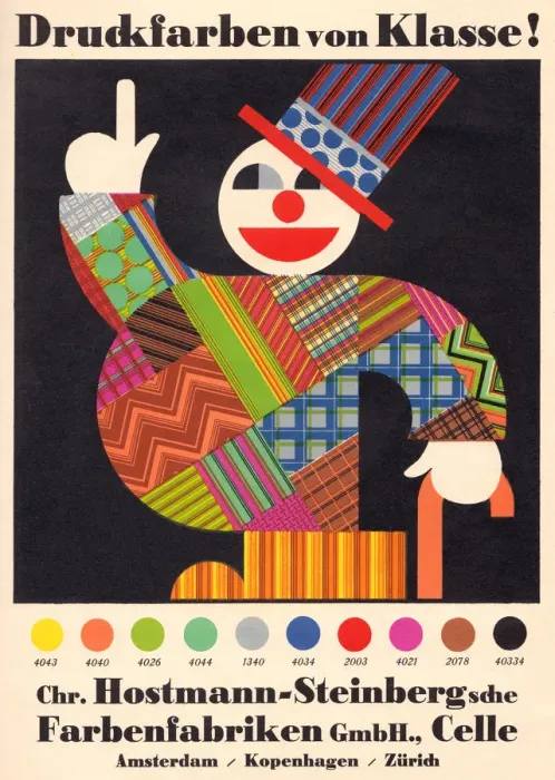 Framed Print : Lithographic Print Advertisement for Hostmann-Steinberg Inks, 1928 Framed Print : Lithographic Print Advertisement for Hostmann-Steinberg Inks, 1928