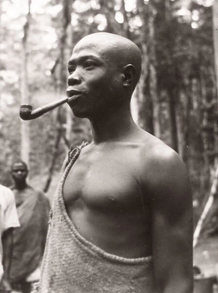1940s East Africa Uganda - Budongo forest, a woodsman