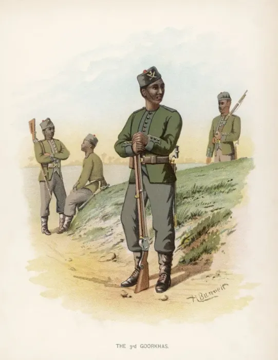 Framed Print : 3rd Gurkha Regiment Print