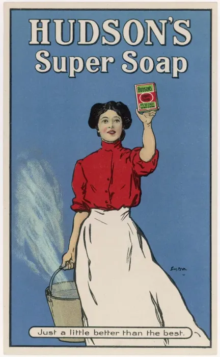 Framed Print : Hudsons Super Soap Print - Vintage Advert Framed Print : Hudsons Super Soap Print - Vintage Advert