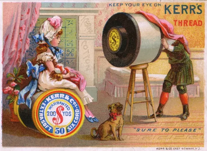 Framed Print : Advertisement for Kerrs Thread Print, Newark, New Jersey USA Framed Print : Advertisement for Kerrs Thread Print, Newark, New Jersey USA
