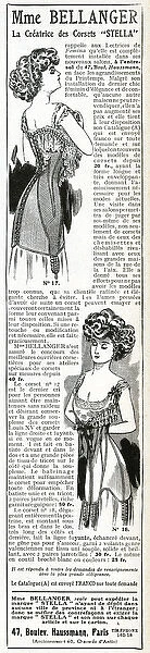 Advert for Madame Bellanger corsetmarker 1909