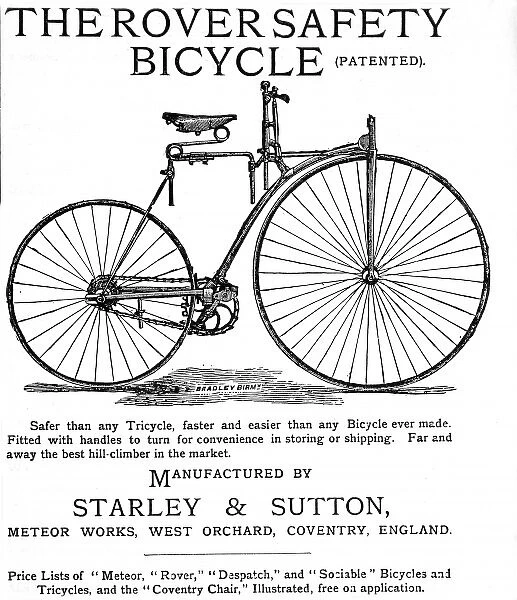 Advertisement for the Rover Safety Bicycle, 1885