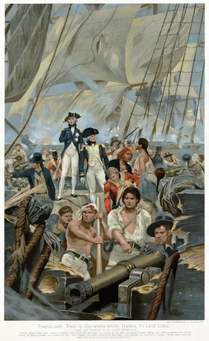 Framed Print : Admiral Nelson and Captain Hardy at Trafalgar, 1805 Print Framed Print : Admiral Nelson and Captain Hardy at Trafalgar, 1805 Print