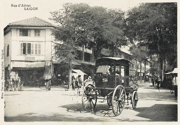 Adran Street - Saigon with horse cab