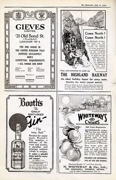 Adverts including for the Highland Railway