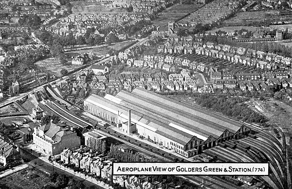 Aerial view, Golders Green and Station, NW London