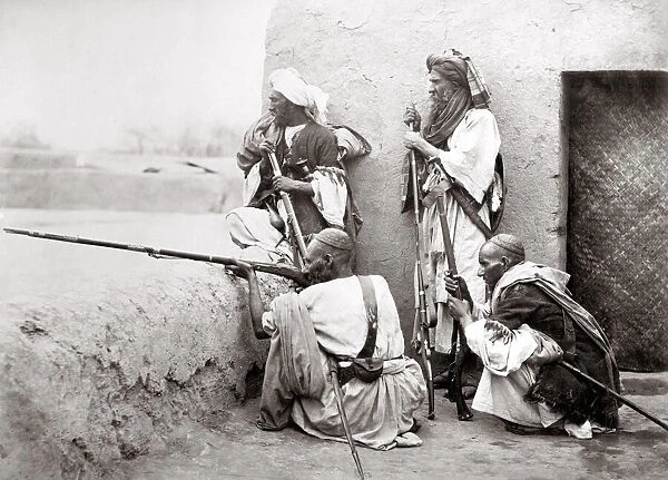 Afridi solders from the Khyber Pass - north west frontier