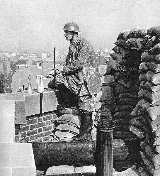 Air Raid patrol in London, WWII