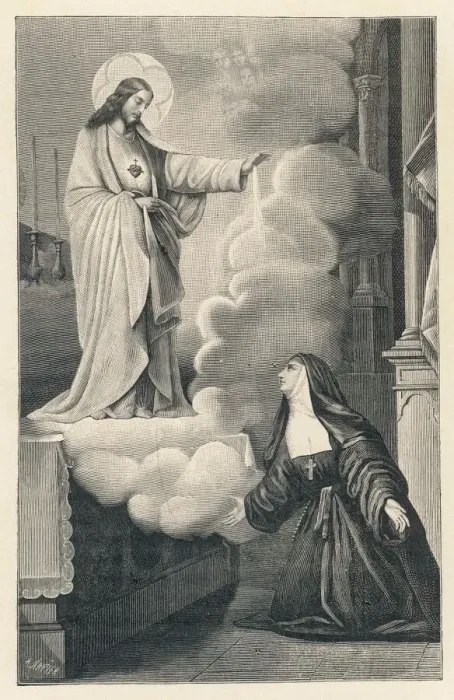 Framed Print : Alacoque's Vision 1675 Print: Marguerite-Marie Alacoque at Paray-le-Mondial Framed Print : Alacoque's Vision 1675 Print: Marguerite-Marie Alacoque at Paray-le-Mondial