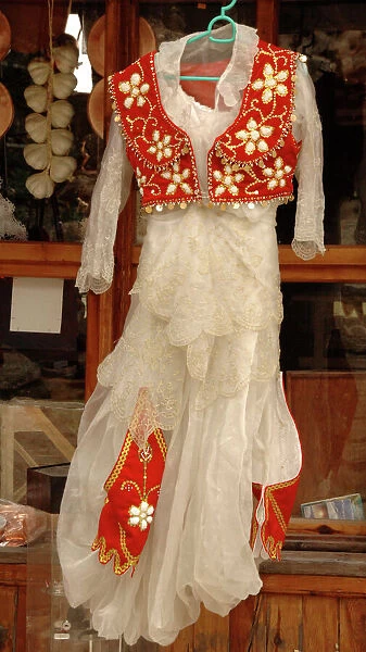 Albaniz. Kruje. Albanian traditional dress. Bazaar