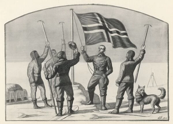 Amundsen  /  Raising Flag