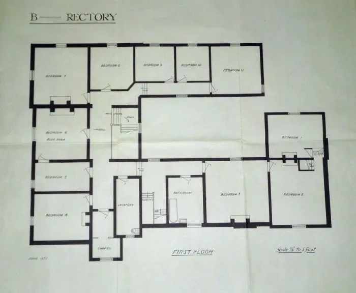 Framed Print : Borley Rectory First Floor Architectural Print Framed Print : Borley Rectory First Floor Architectural Print