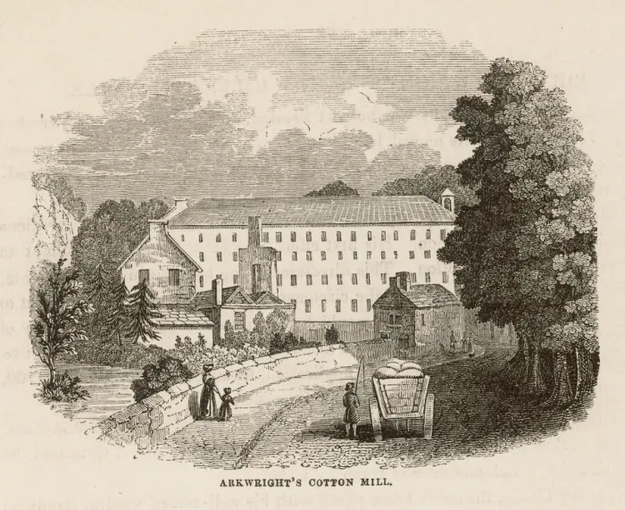 Framed Print : Arkwright's Cotton Mill Print: Cromford Exterior View Framed Print : Arkwright's Cotton Mill Print: Cromford Exterior View