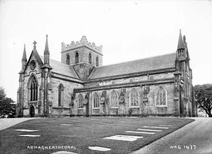 Framed Print : Armagh Cathedral Print - Early 1900s Front View Framed Print : Armagh Cathedral Print - Early 1900s Front View