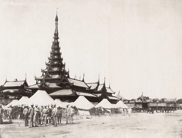 Army camp, Royal Palace, Rangoon 3rd Anglo Burmese war