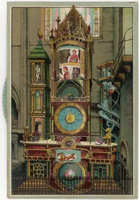 Framed Print : Astronomical Clock Print 1833 Framed Print : Astronomical Clock Print 1833