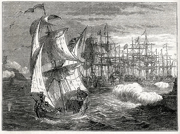 Attack off Brest, Battle of Camaret, Brittany, France, 18 June 1694