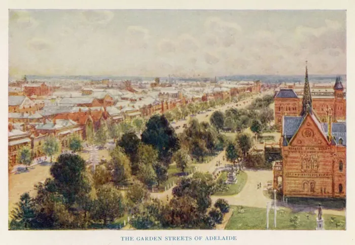 Framed Print : Print of Adelaide, South Australia Framed Print : Print of Adelaide, South Australia