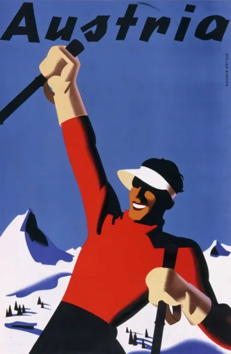 Framed Print : Austria Winter Ski Print Framed Print : Austria Winter Ski Print