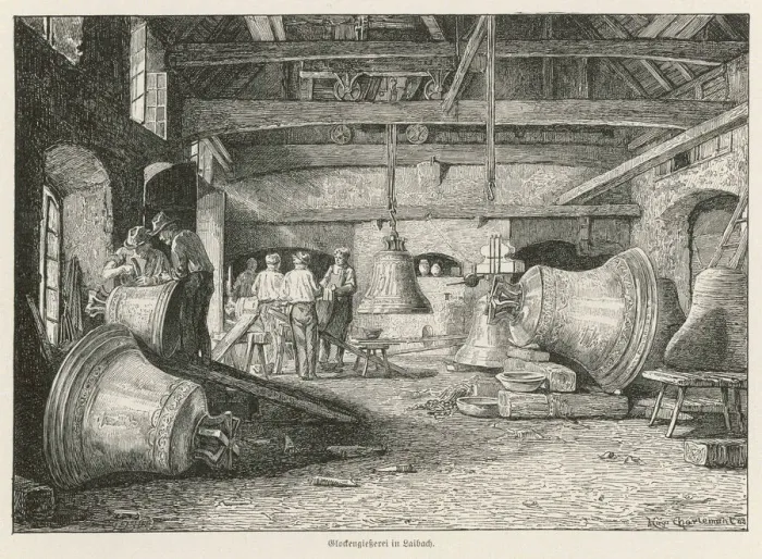 Framed Print : Austrian Bell Foundry Print Framed Print : Austrian Bell Foundry Print