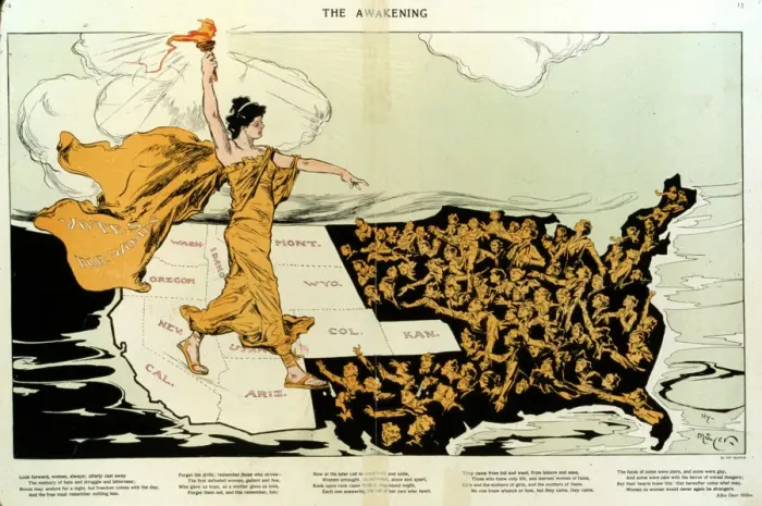 Framed Print : Votes for Women Print, 1915: The Awakening