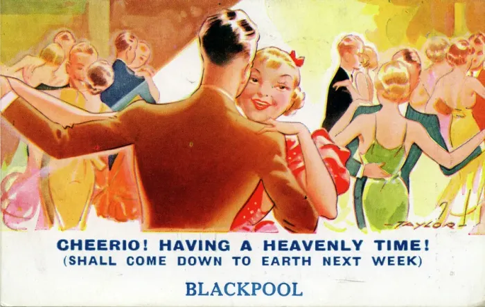 Framed Print : Blackpool Scene Print, 1937