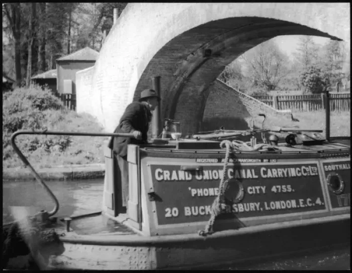 Framed Print : Print of Barge on River Gade Framed Print : Print of Barge on River Gade