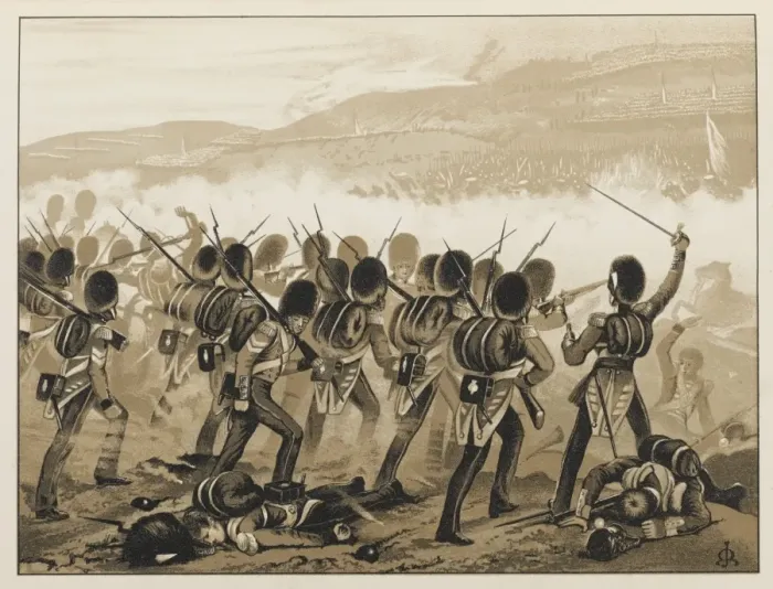 Framed Print : Print of the Advance of the Grenadier Guards at the Battle of Alma Framed Print : Print of the Advance of the Grenadier Guards at the Battle of Alma