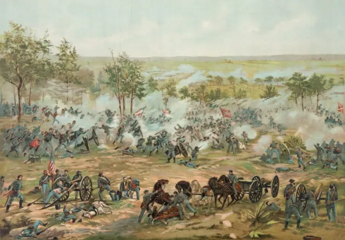 Framed Print : Print of the Battle of Gettysburg Framed Print : Print of the Battle of Gettysburg