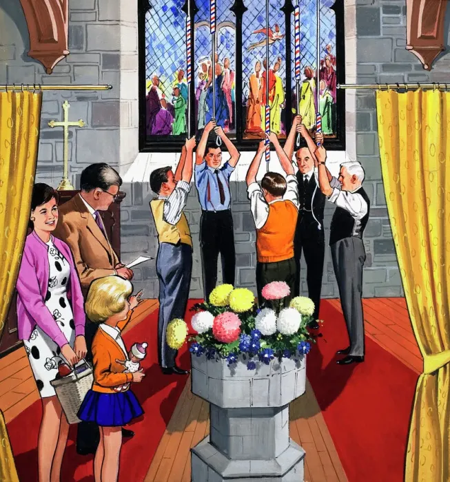 Framed Print : Bell Ringers Print Framed Print : Bell Ringers Print