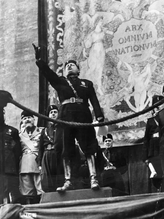 Framed Print : Benito Mussolini Print, 1940s Framed Print : Benito Mussolini Print, 1940s