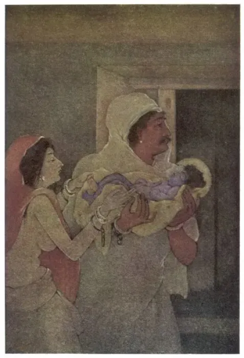 Framed Print : Print of the Birth of Krishna Framed Print : Print of the Birth of Krishna