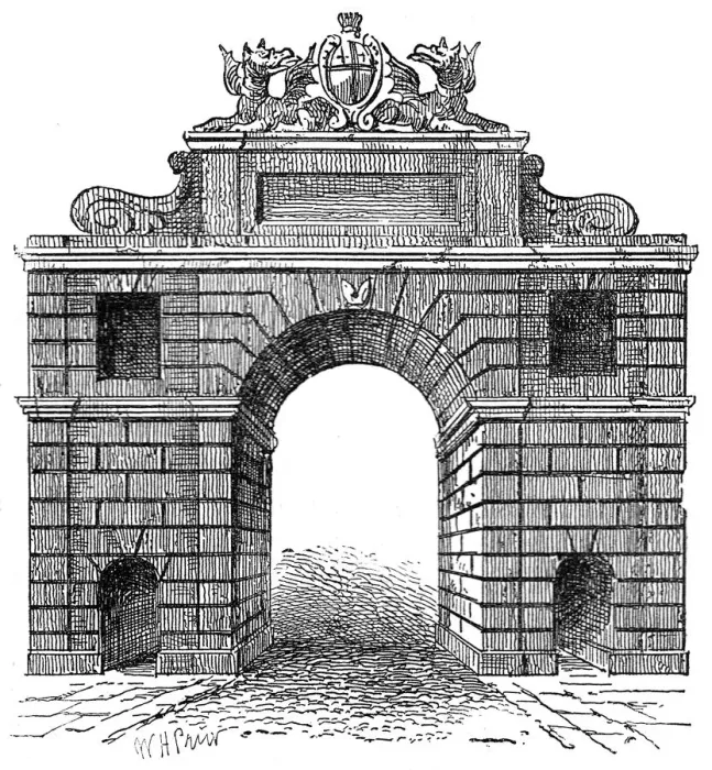 Framed Print : Bishopsgate Print, 1735 Engraving Framed Print : Bishopsgate Print, 1735 Engraving